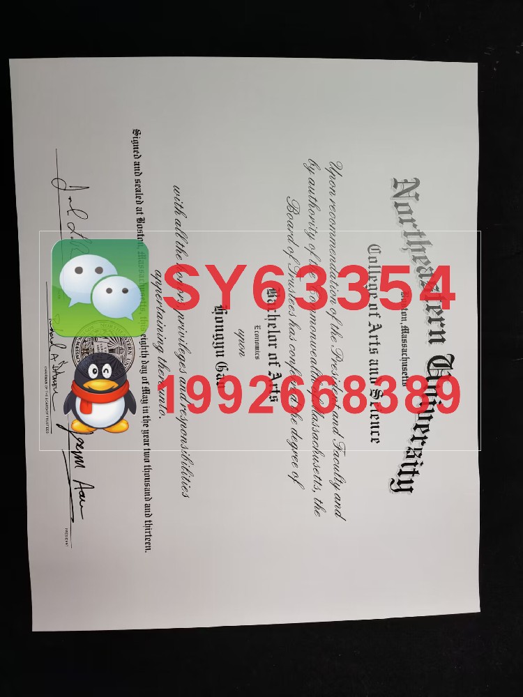 美国东北大学毕业证模版/成绩单样本